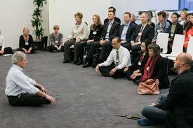 Group meditation supporting the burnout recovery program