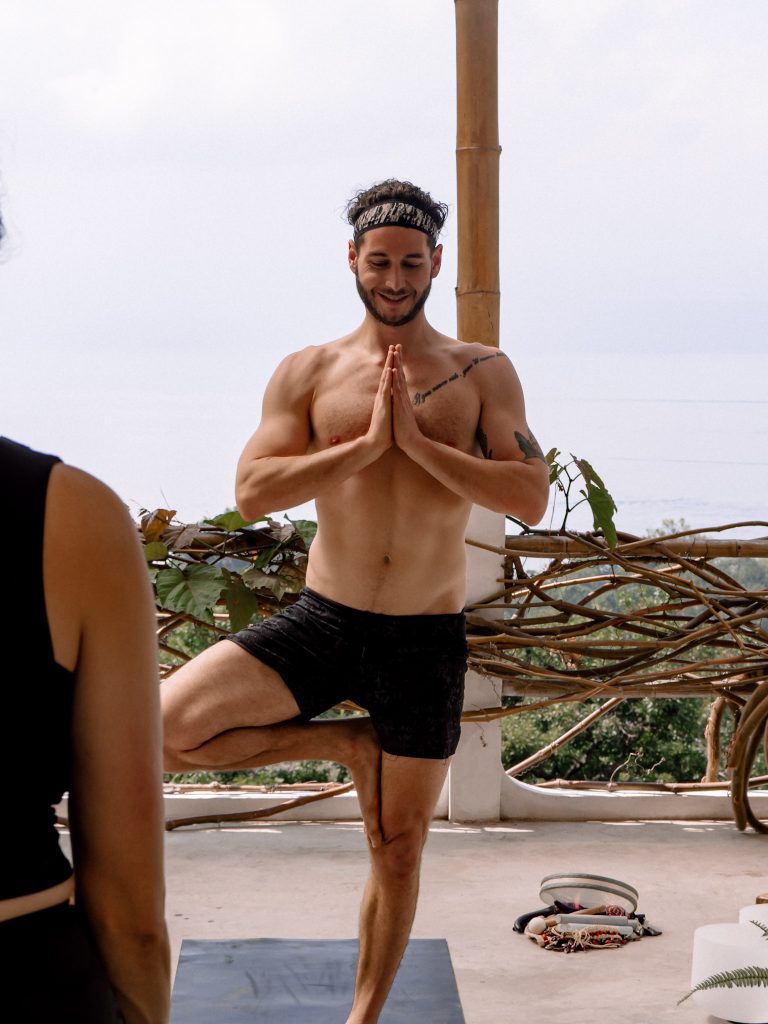Brett Mackey in tree pose