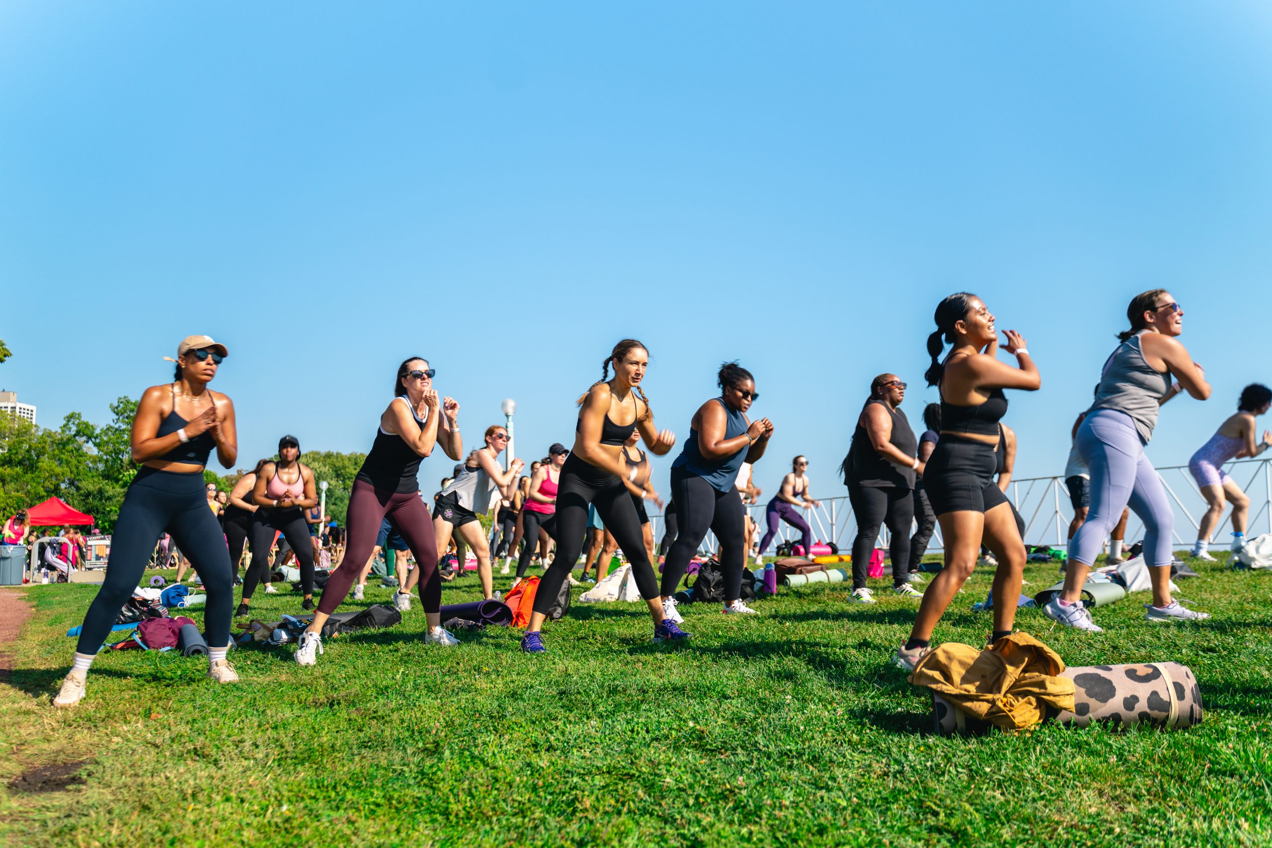 Outdoor fitness training session